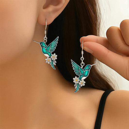 Hermoso collar con colibrí + pendientes de regalo – Oferta limitada