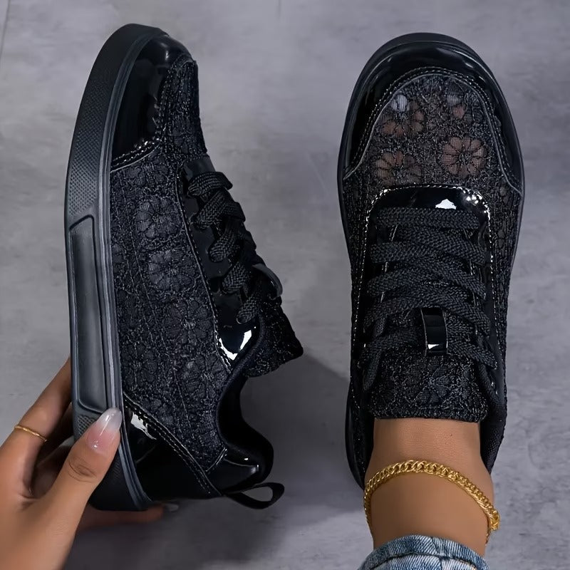 ZAPATILLAS DE ENCAJE FLORAL