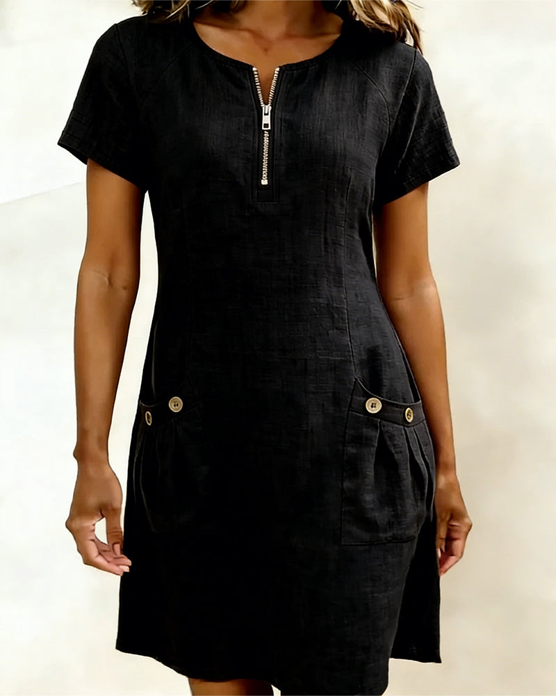 VESTIDO ELEGANTE CON CREMALLERA