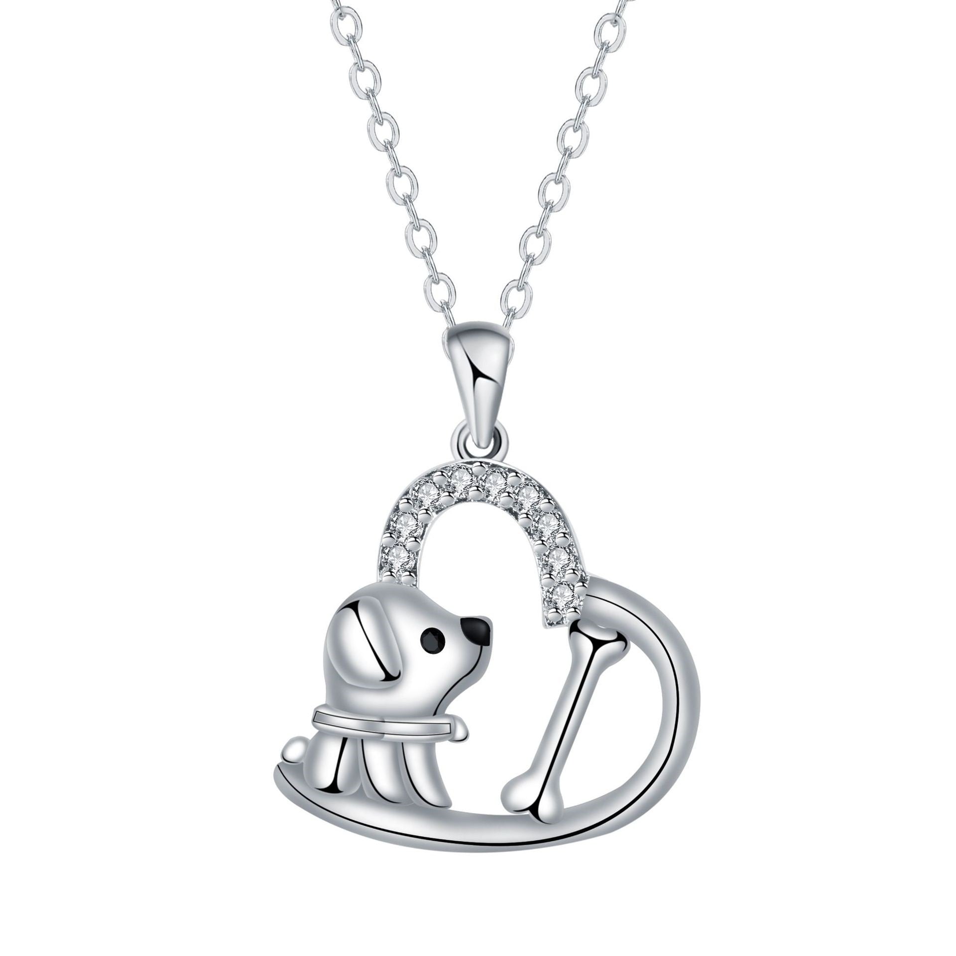 Collar con colgante en forma de corazón para perros
