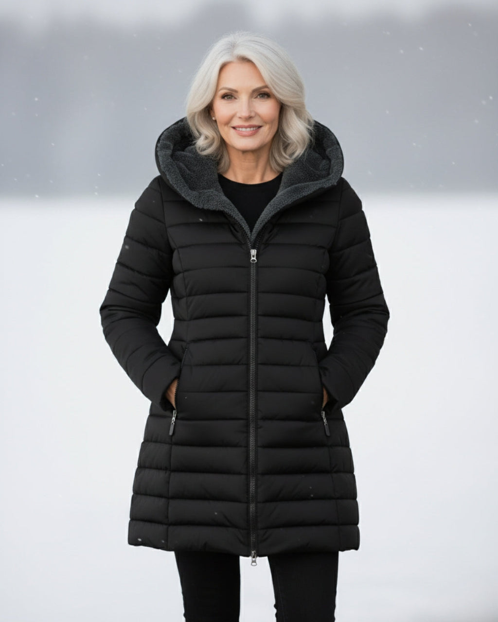 ABRIGO PUFFER FORRADO EN FORRO POLAR