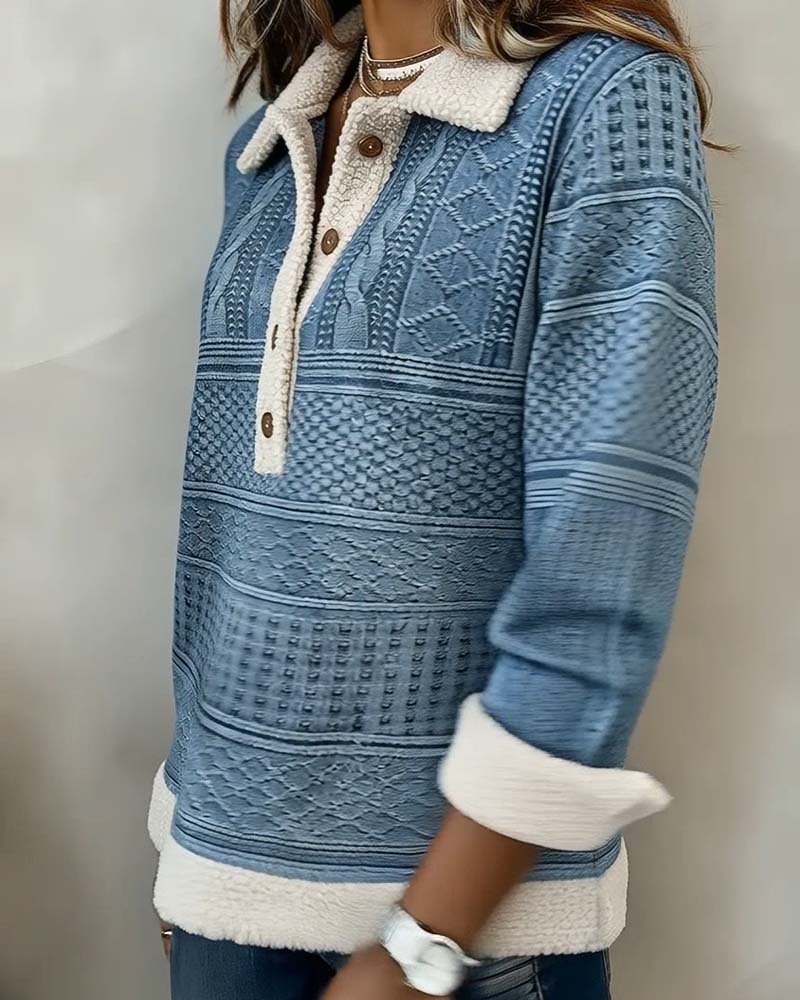 SUDADERA CON CUELLO PATCHWORK