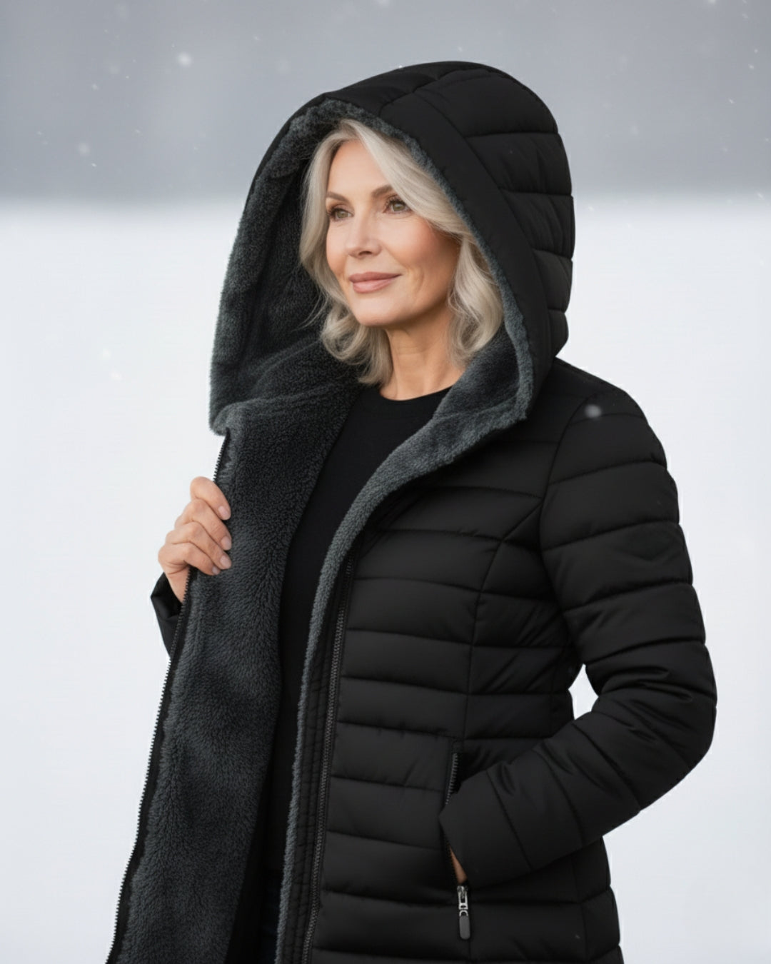 ABRIGO PUFFER FORRADO EN FORRO POLAR