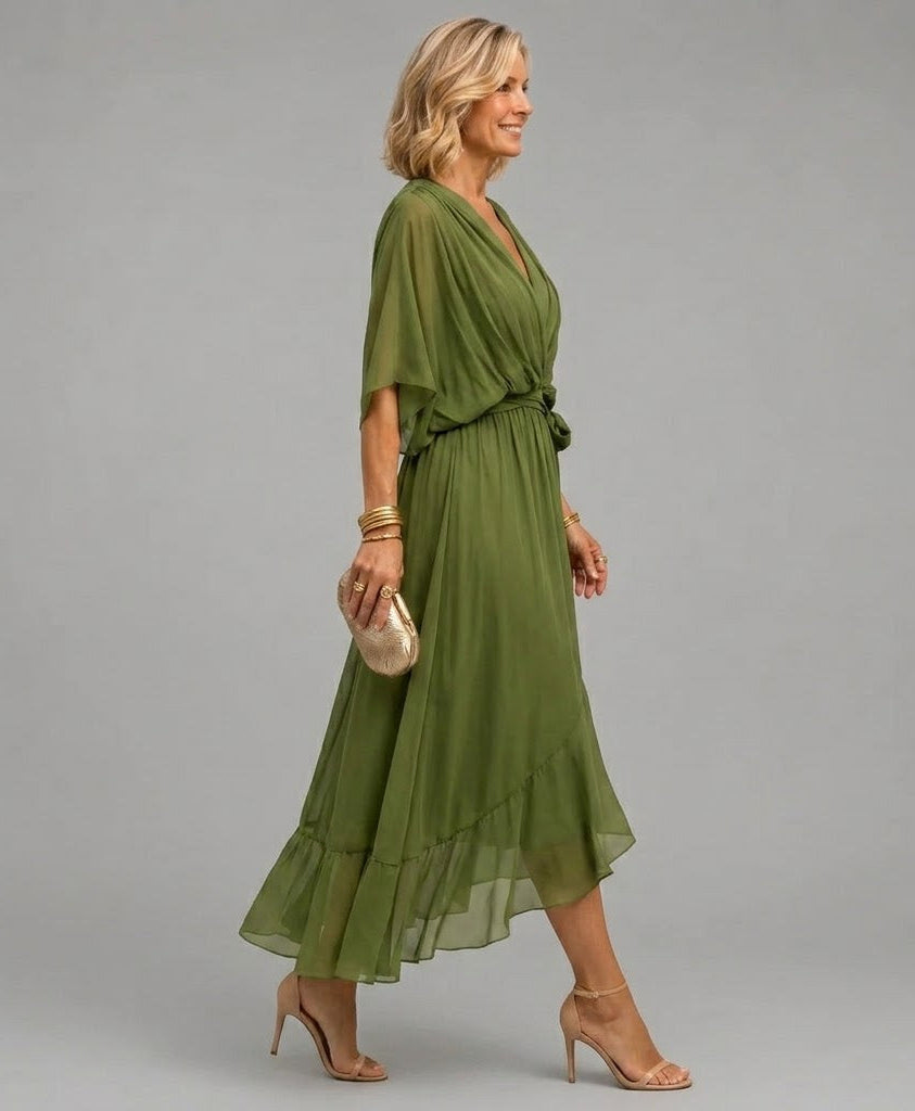 VESTIDO CON ESCOTE EN V