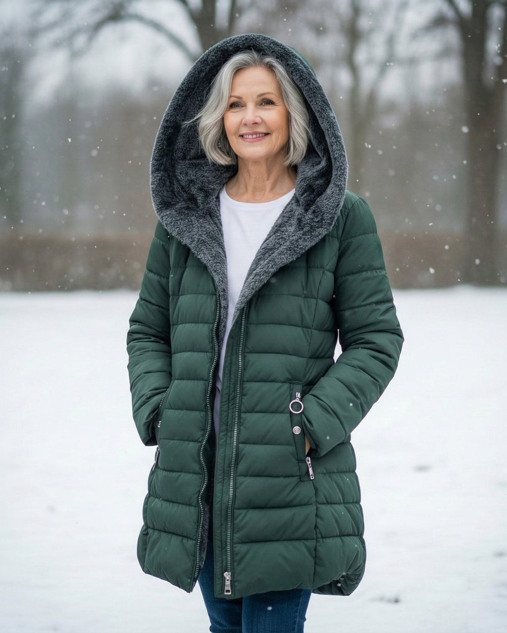 ABRIGO PUFFER FORRADO EN FORRO POLAR
