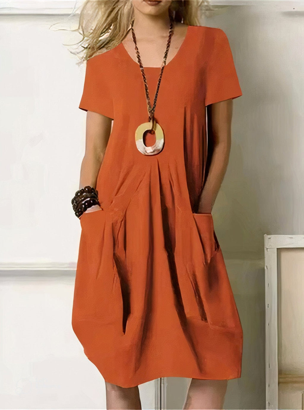 VESTIDO FLUIDO CASUAL Y CÓMODO