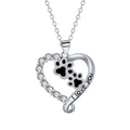 Collar con colgante en forma de corazón y pata