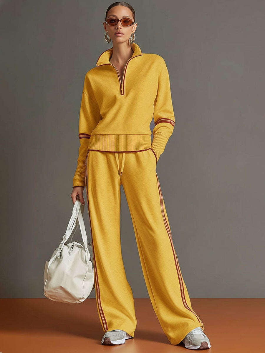BLUSA Y PANTALÓN DE PIERNAS ANCHAS