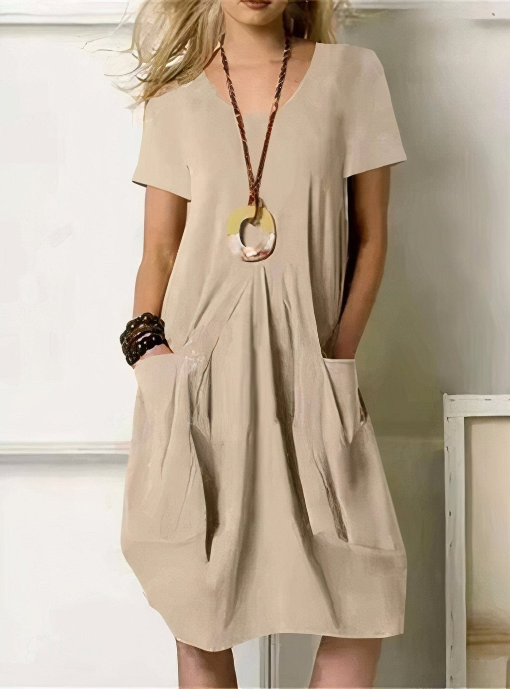VESTIDO FLUIDO CASUAL Y CÓMODO