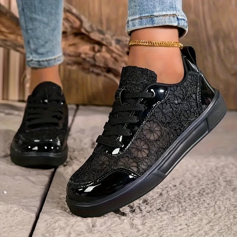 ZAPATILLAS DE ENCAJE FLORAL