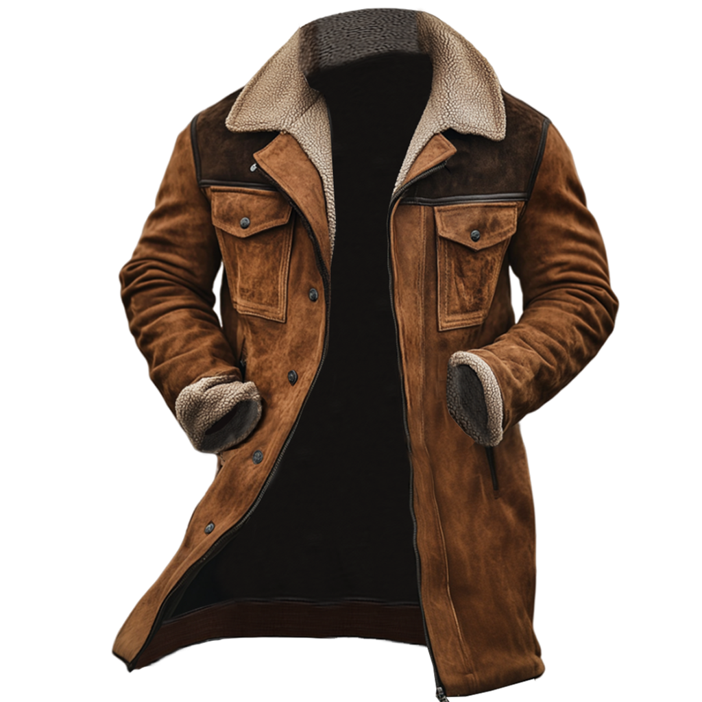 ABRIGO VINTAGE CON MULTIPLES BOLSILLOS