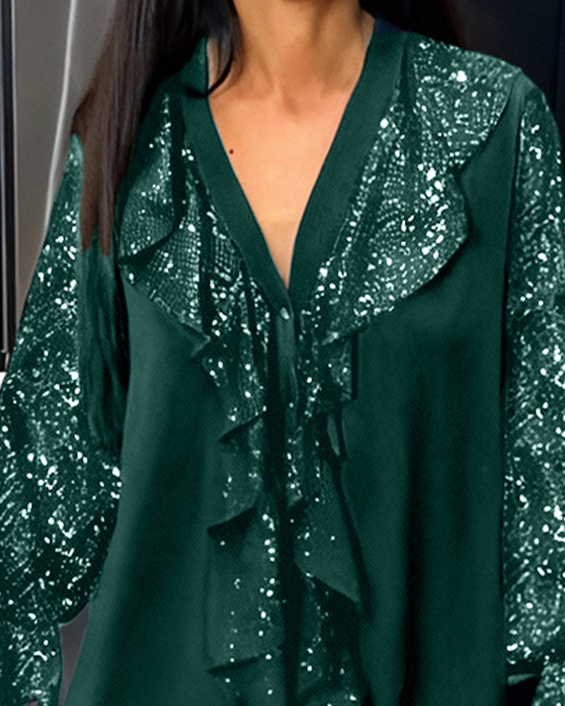 BLUSA CON VOLANTES