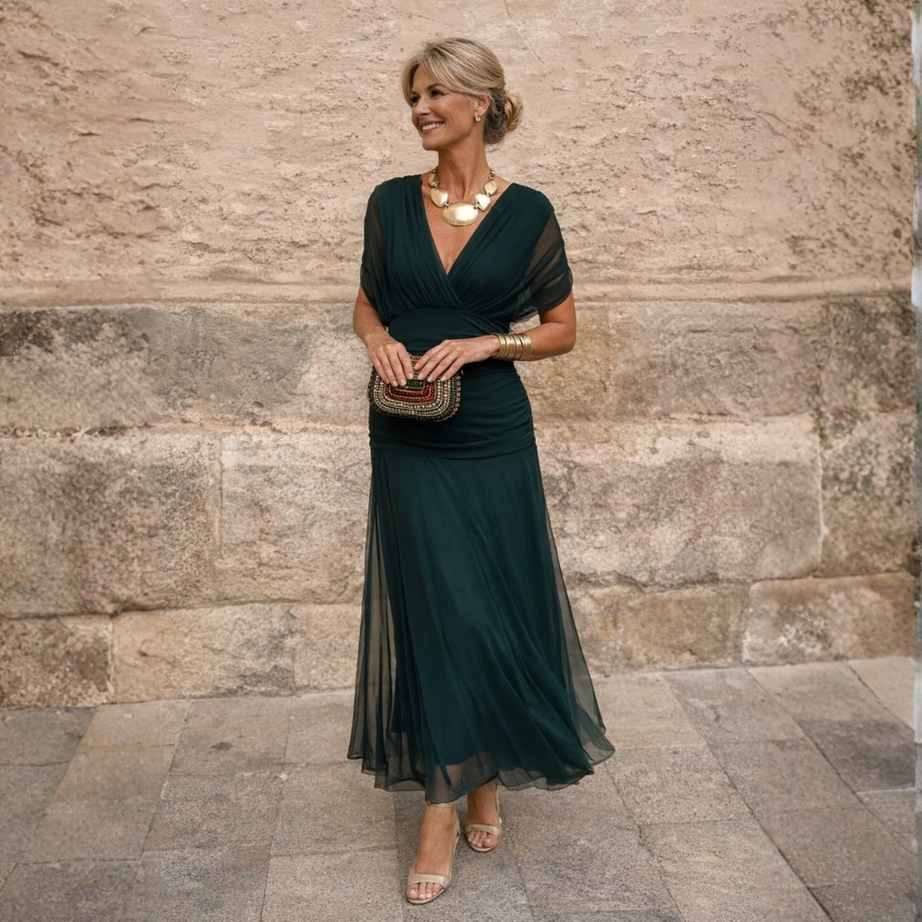 MARÍA | VESTIDO MAXI DE HOMBROS DESCUBIERTOS