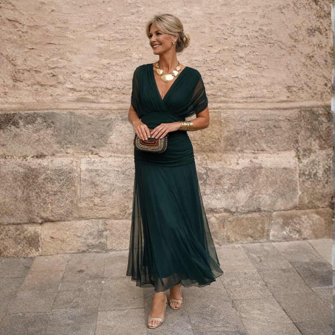 MARÍA | VESTIDO MAXI DE HOMBROS DESCUBIERTOS
