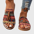 Sandalias bohemias con pompones Pauline