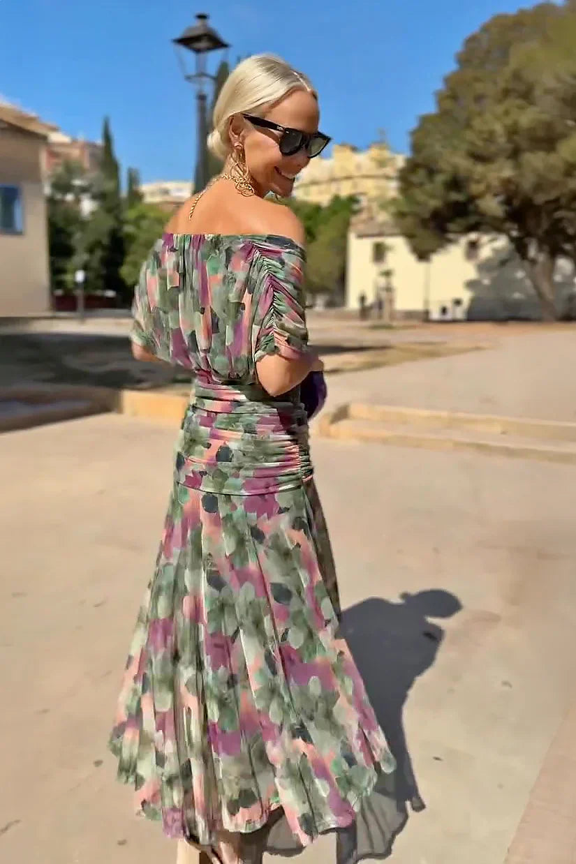 VESTIDO ELEGANTE CON ESCOTE EN V