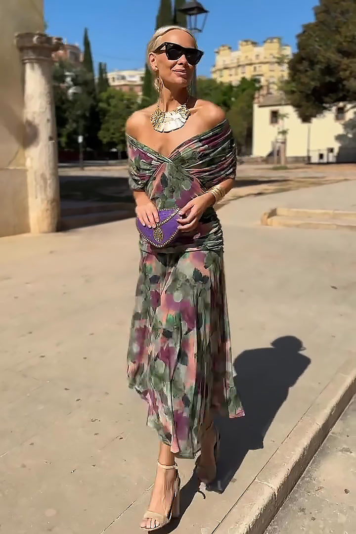 VESTIDO ELEGANTE CON ESCOTE EN V