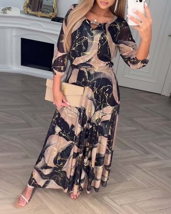 VESTIDO DE CHIFÓN ESTAMPADO