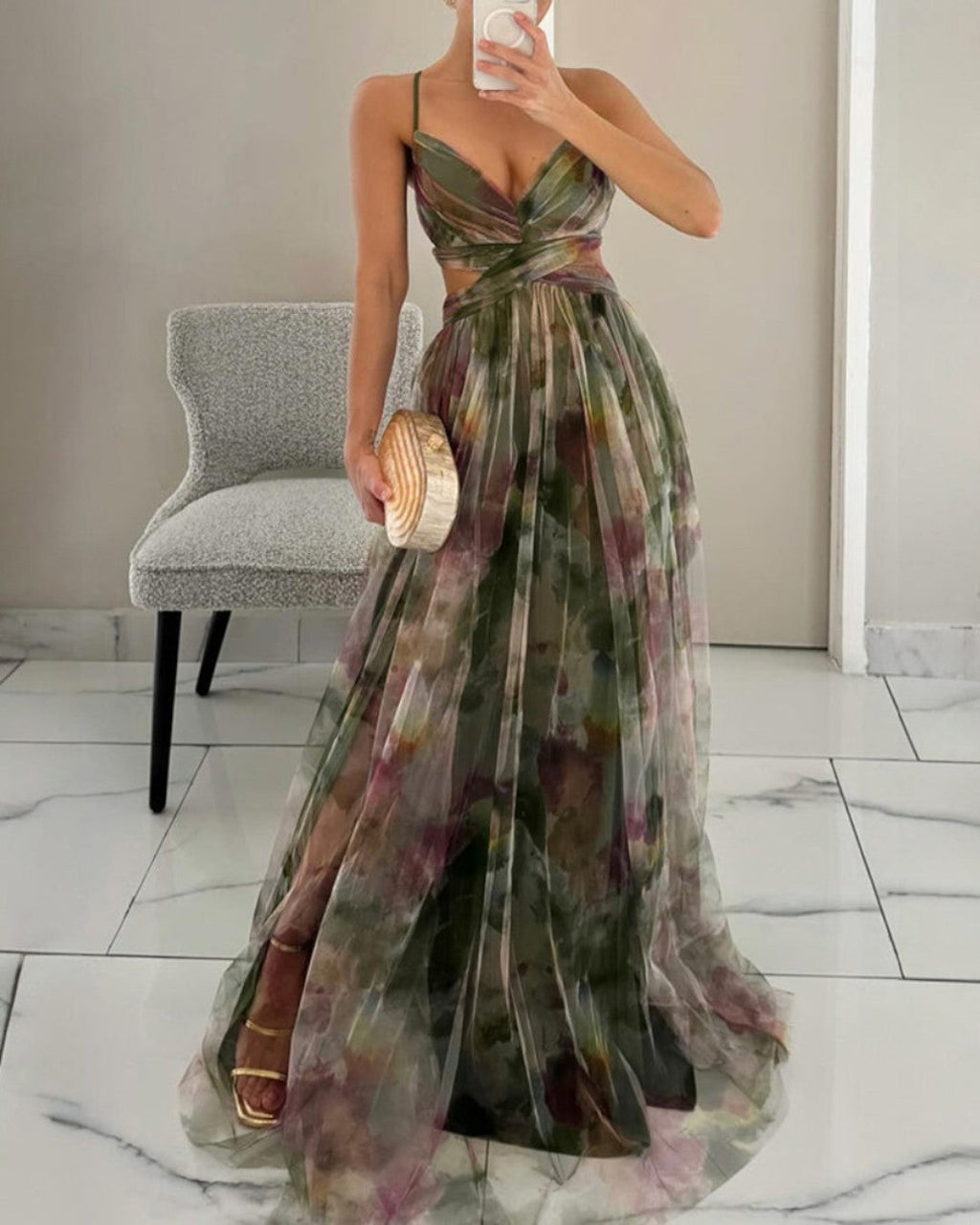 VESTIDO CON ESTAMPA FLORAL