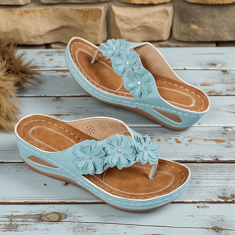 Sandalias cómodas florales Céline