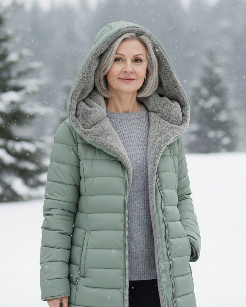 ABRIGO PUFFER FORRADO EN FORRO POLAR