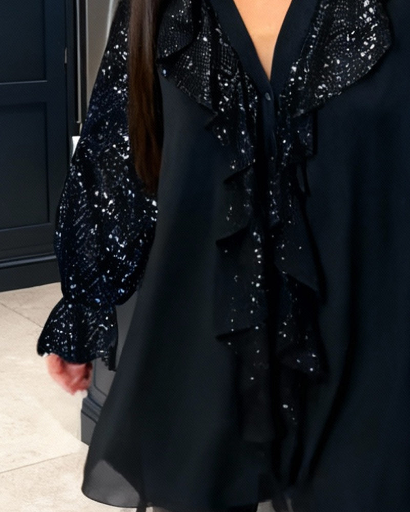 BLUSA CON VOLANTES