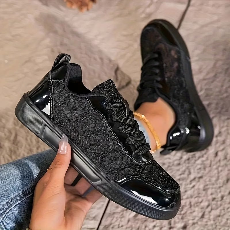 ZAPATILLAS DE ENCAJE FLORAL