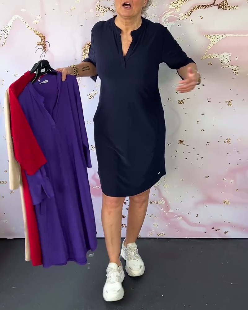 VESTIDO CON ESCOTE EN V