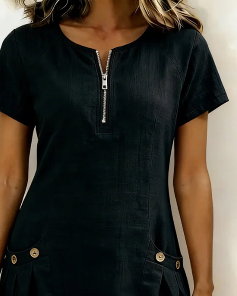 VESTIDO ELEGANTE CON CREMALLERA