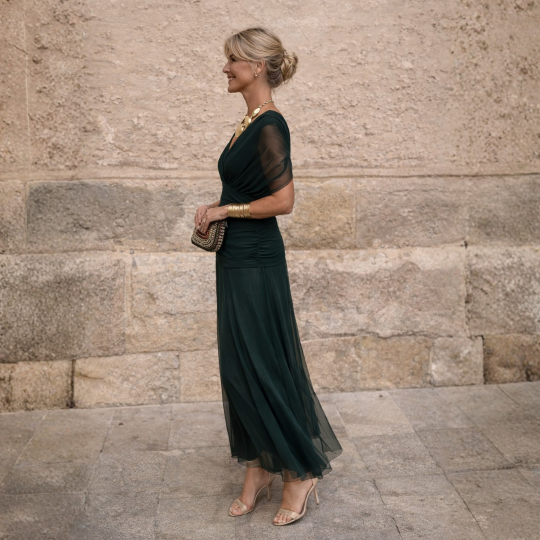 MARÍA | VESTIDO MAXI DE HOMBROS DESCUBIERTOS
