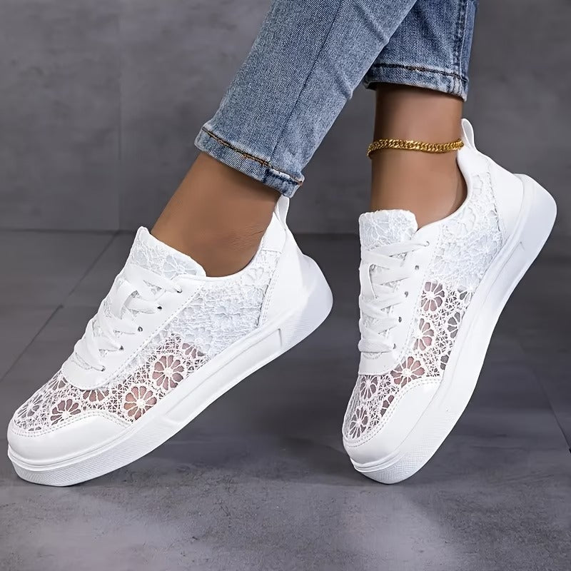 ZAPATILLAS DE ENCAJE FLORAL
