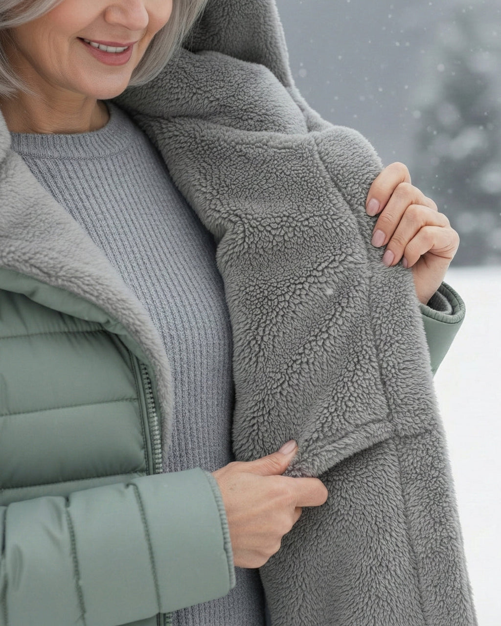 ABRIGO PUFFER FORRADO EN FORRO POLAR