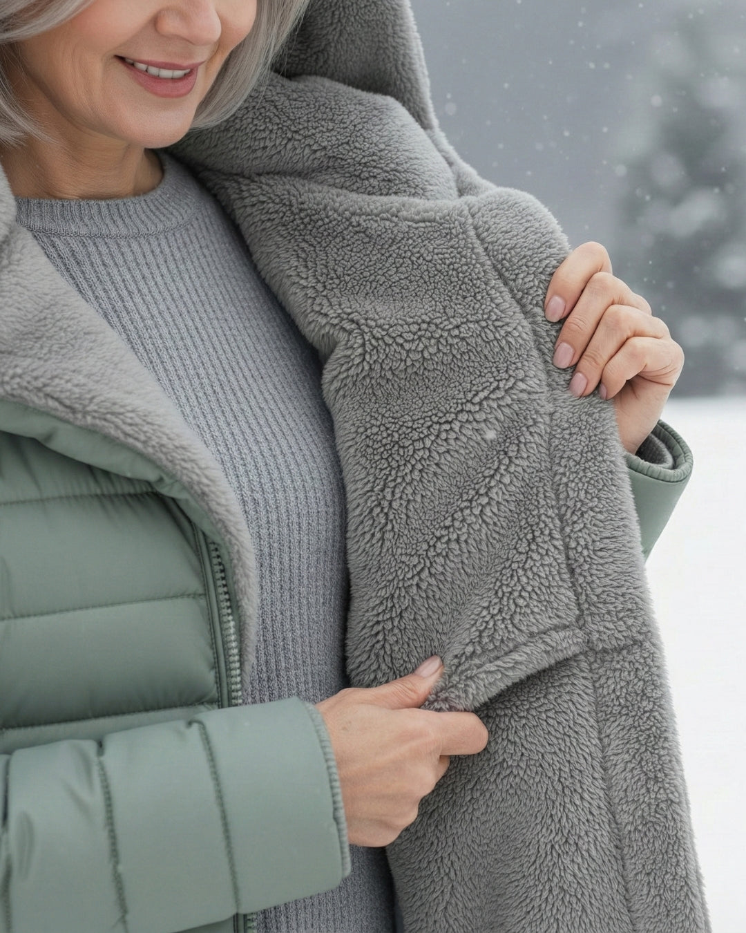 ABRIGO PUFFER FORRADO EN FORRO POLAR