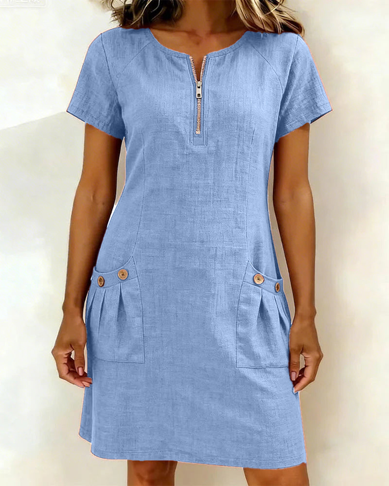 VESTIDO ELEGANTE CON CREMALLERA