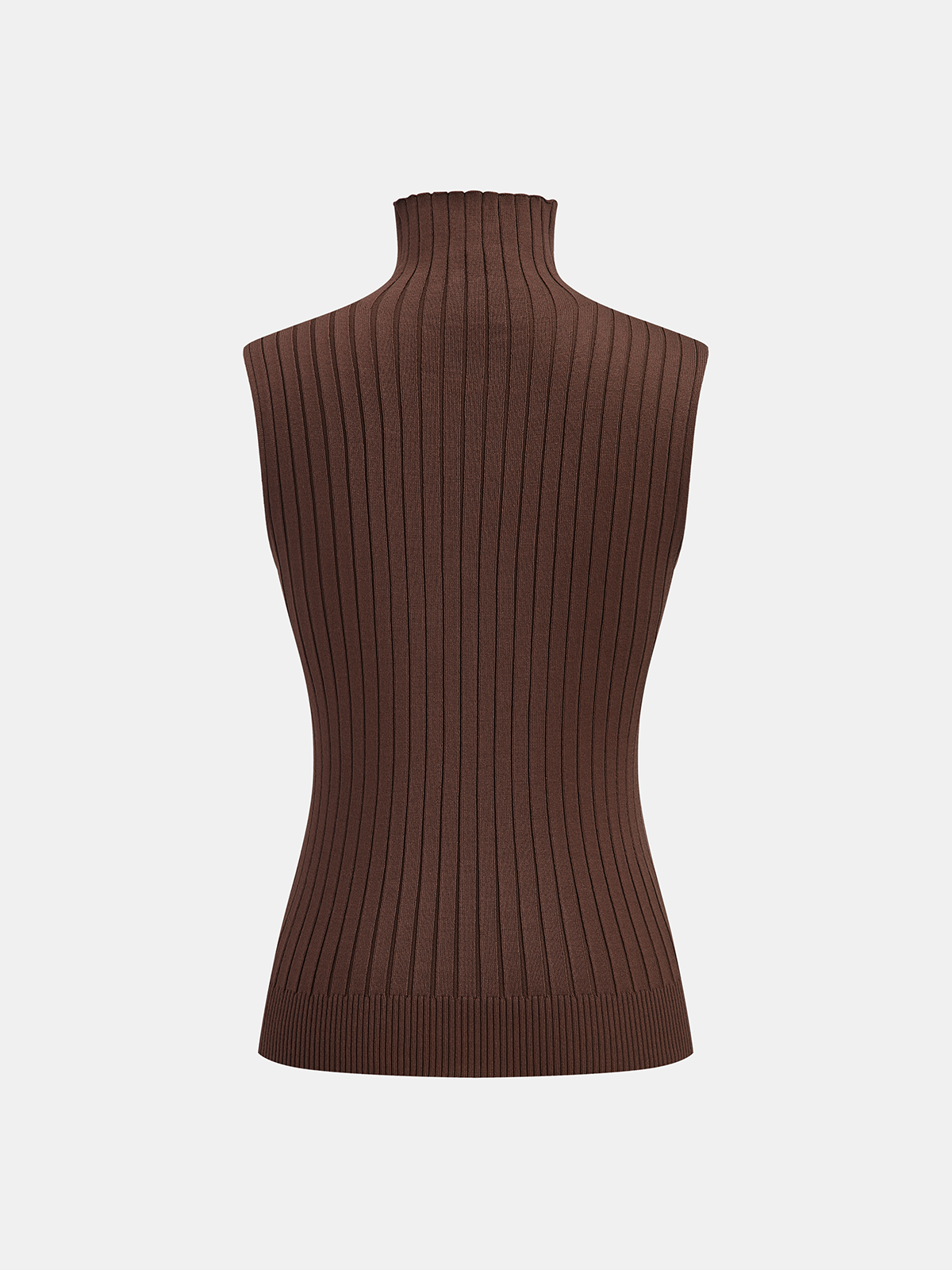 CONJUNTO DE TRES PIEZAS CON SUÉTER DE CUELLO ALTO DE PUNTO, CÁRDIGAN Y PANTALONES
