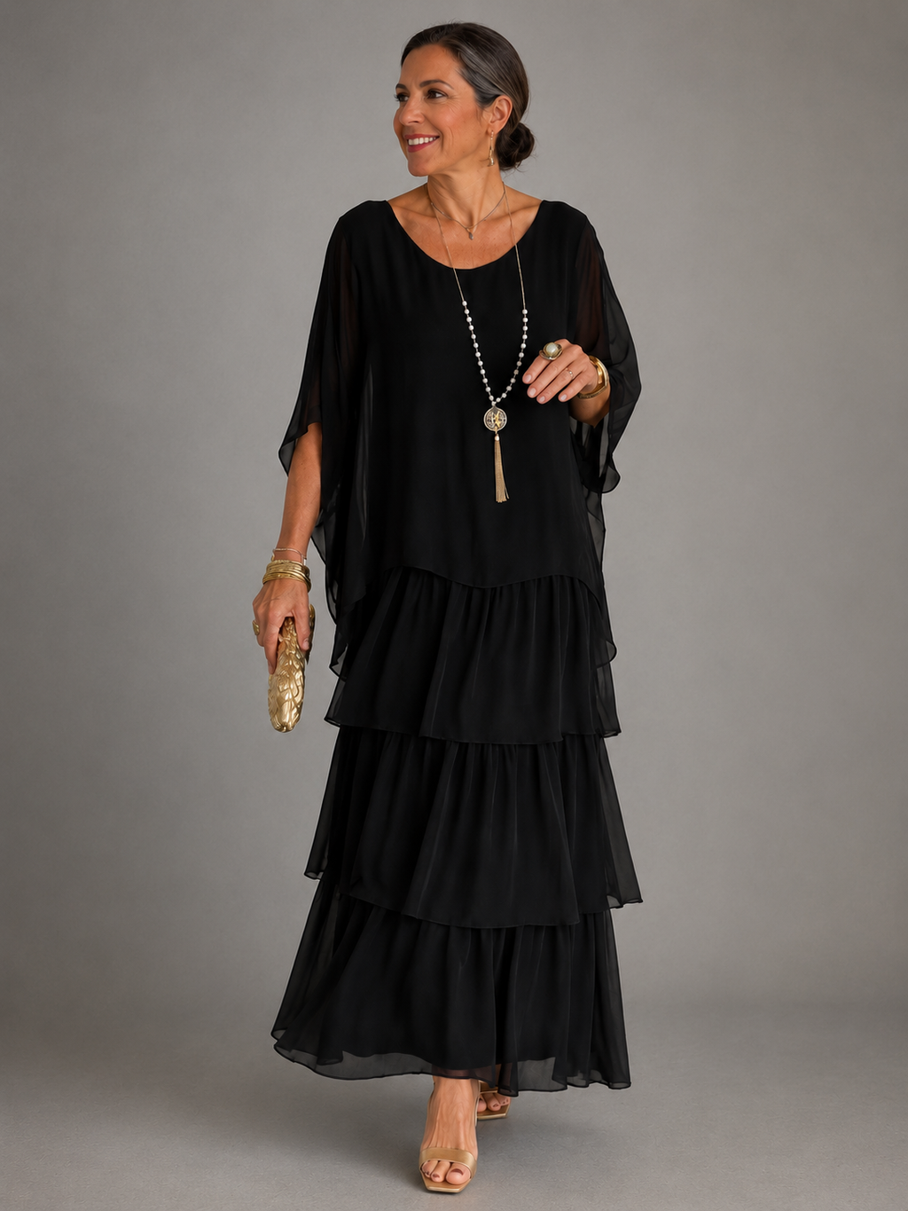 VESTIDO MAXI ELEGANTE Y FLUIDO