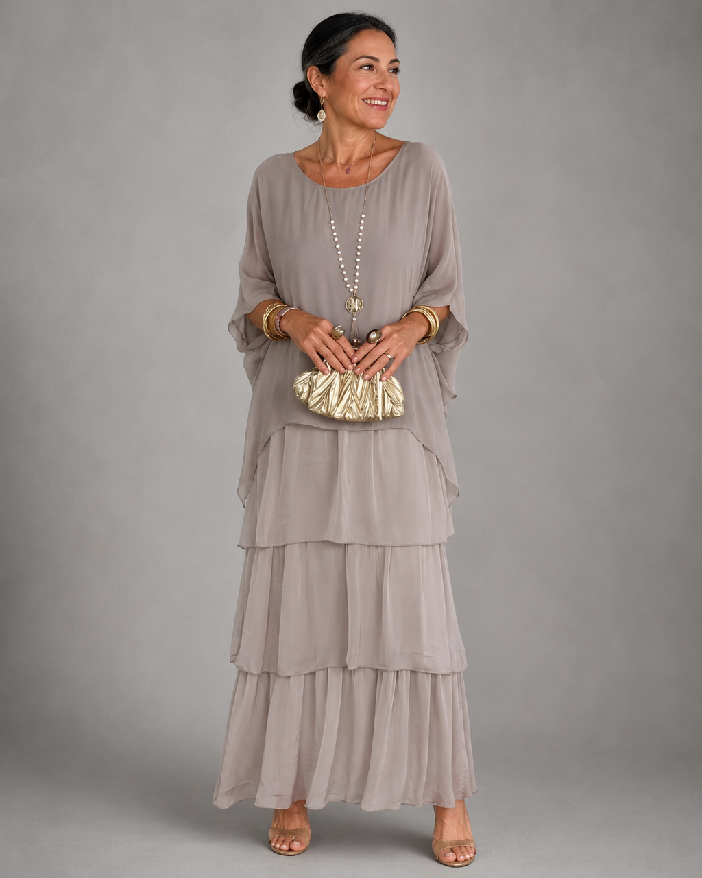 VESTIDO MAXI ELEGANTE Y FLUIDO