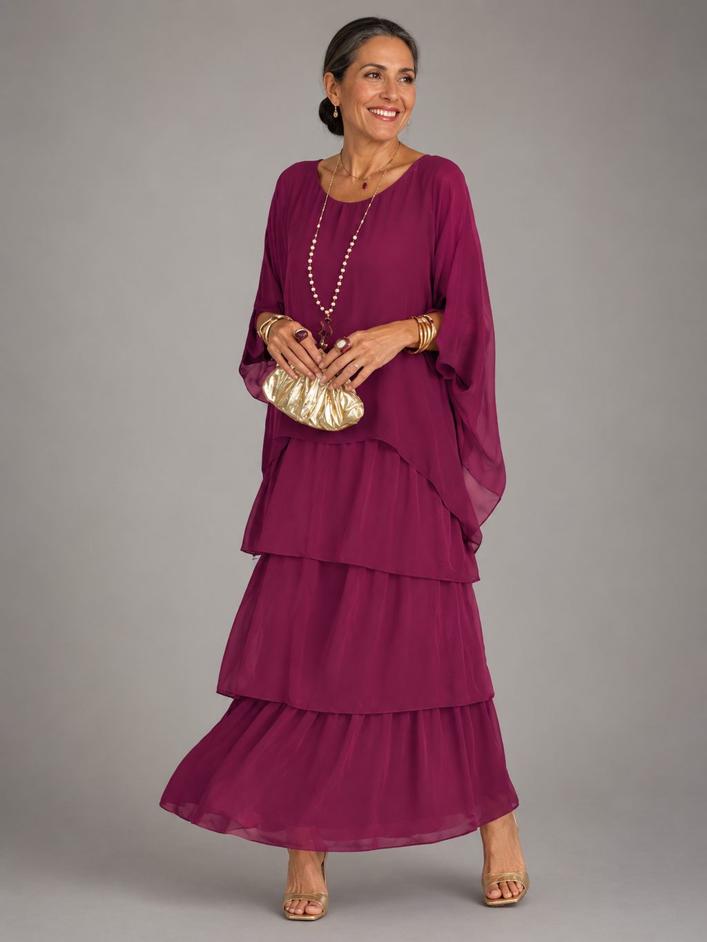 VESTIDO MAXI ELEGANTE Y FLUIDO