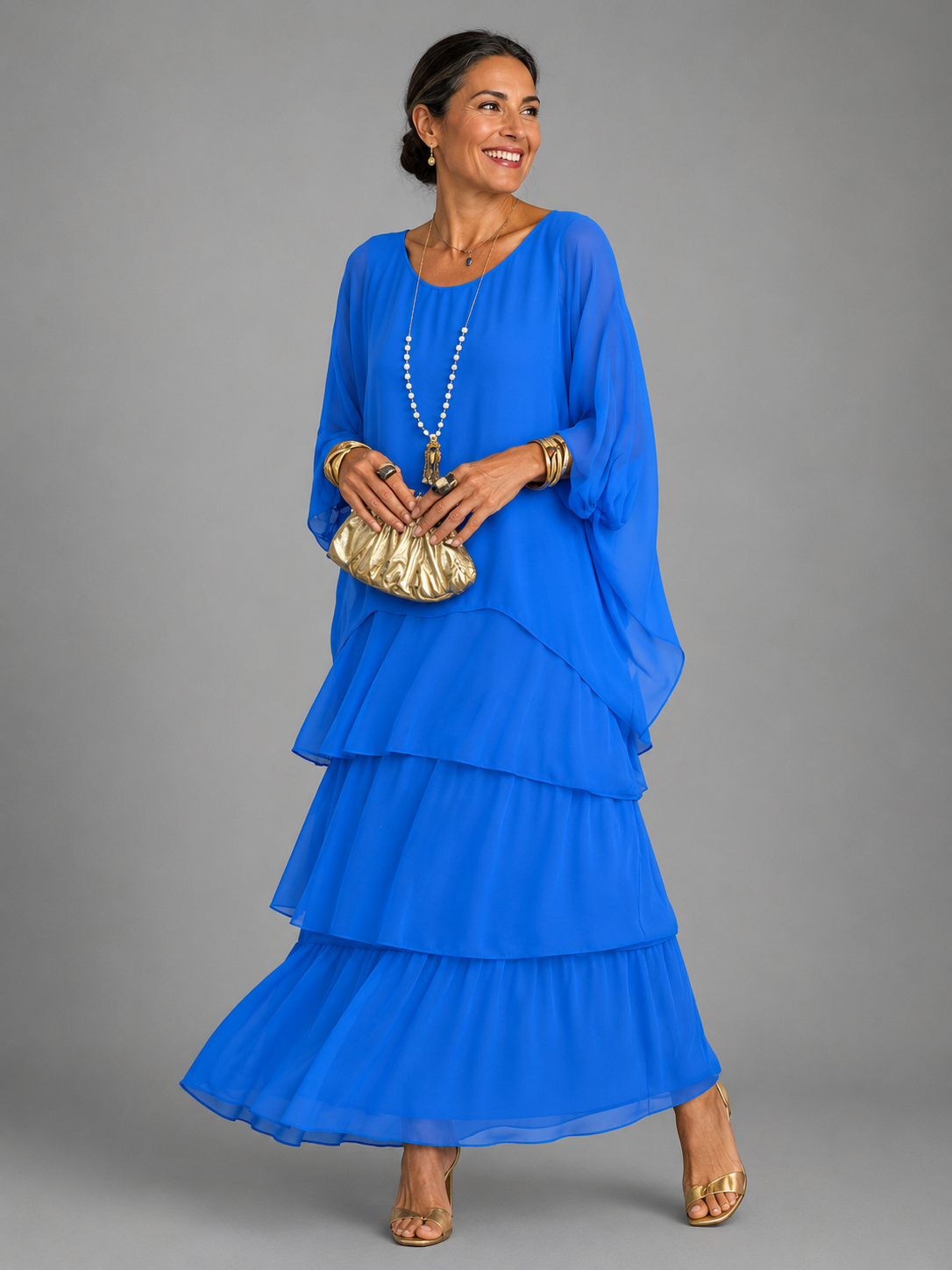 VESTIDO MAXI ELEGANTE Y FLUIDO