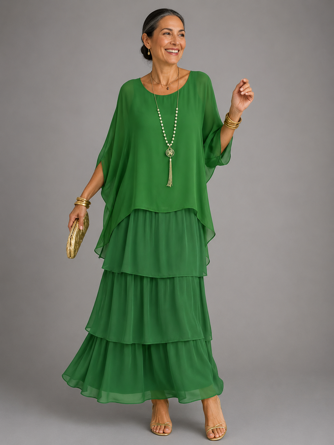 VESTIDO MAXI ELEGANTE Y FLUIDO
