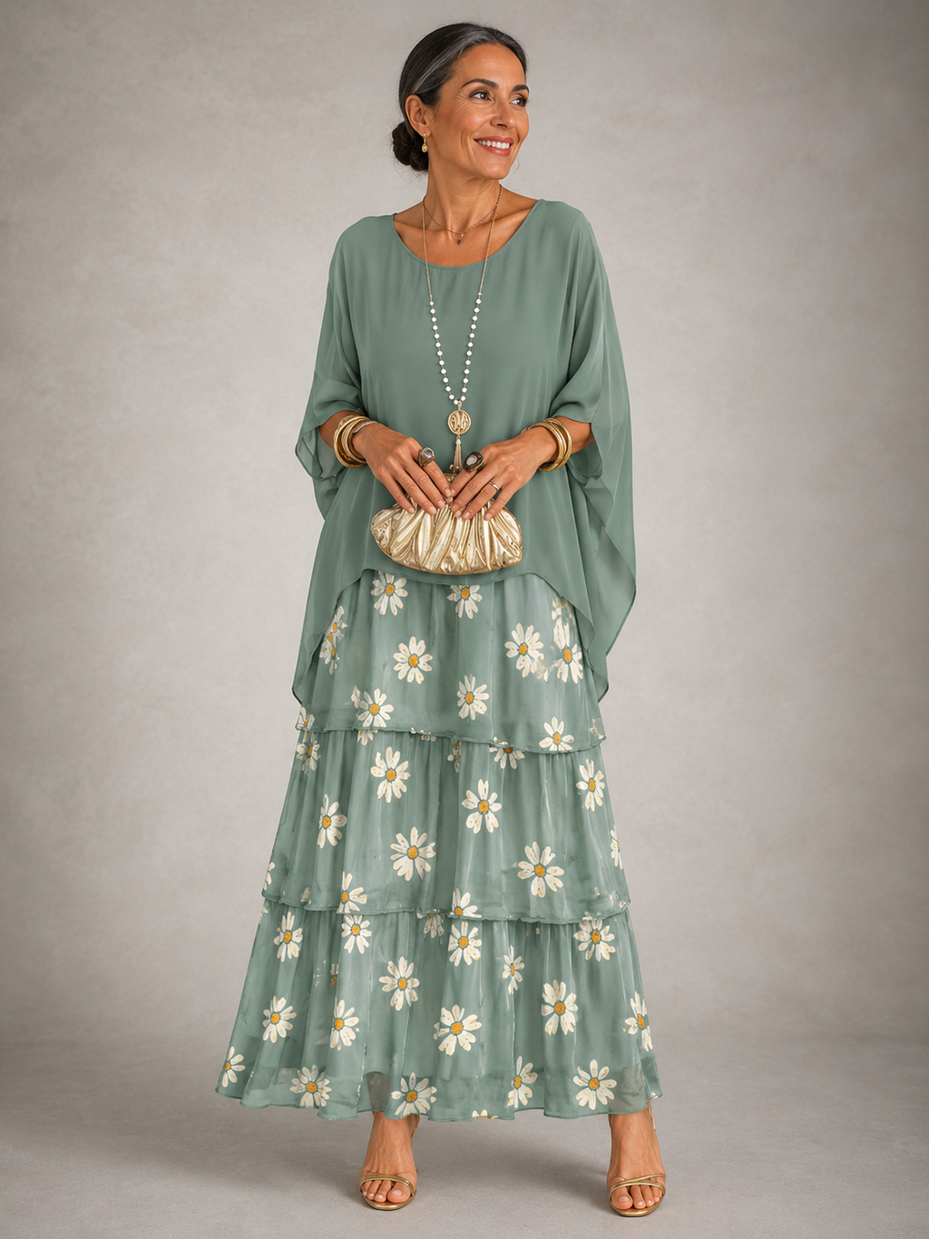 VESTIDO MAXI ELEGANTE Y FLUIDO