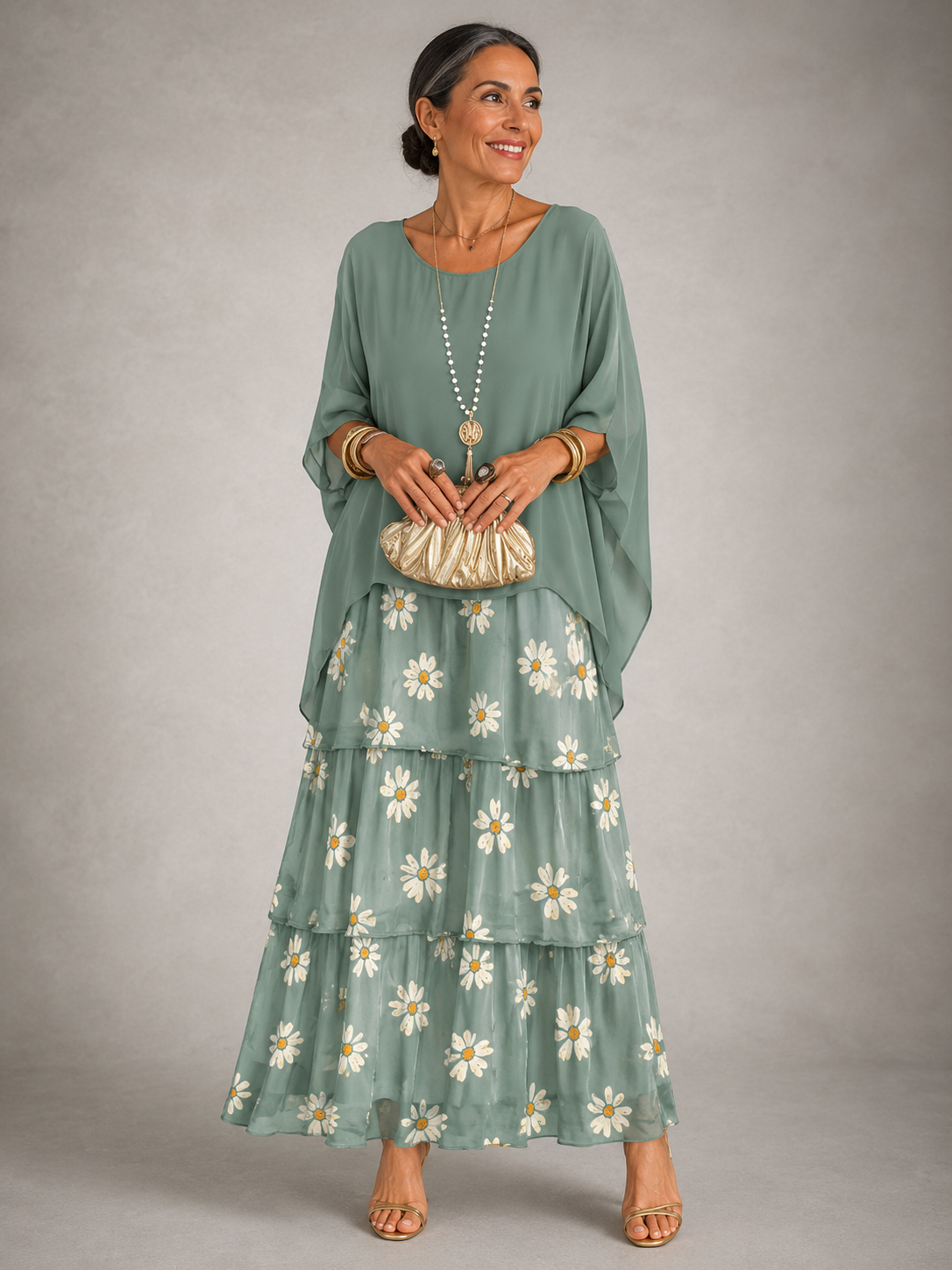 VESTIDO MAXI ELEGANTE Y FLUIDO