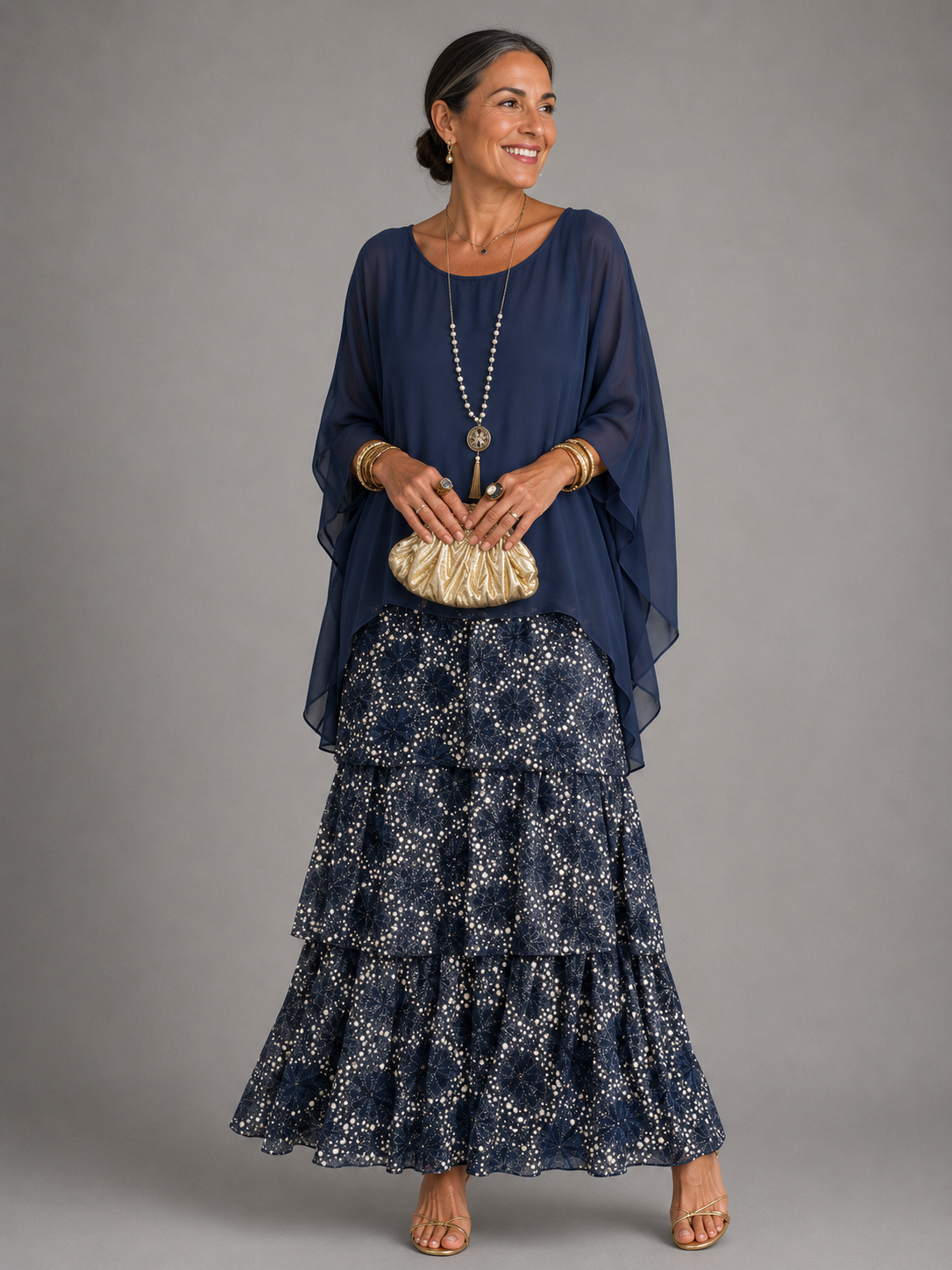 VESTIDO MAXI ELEGANTE Y FLUIDO