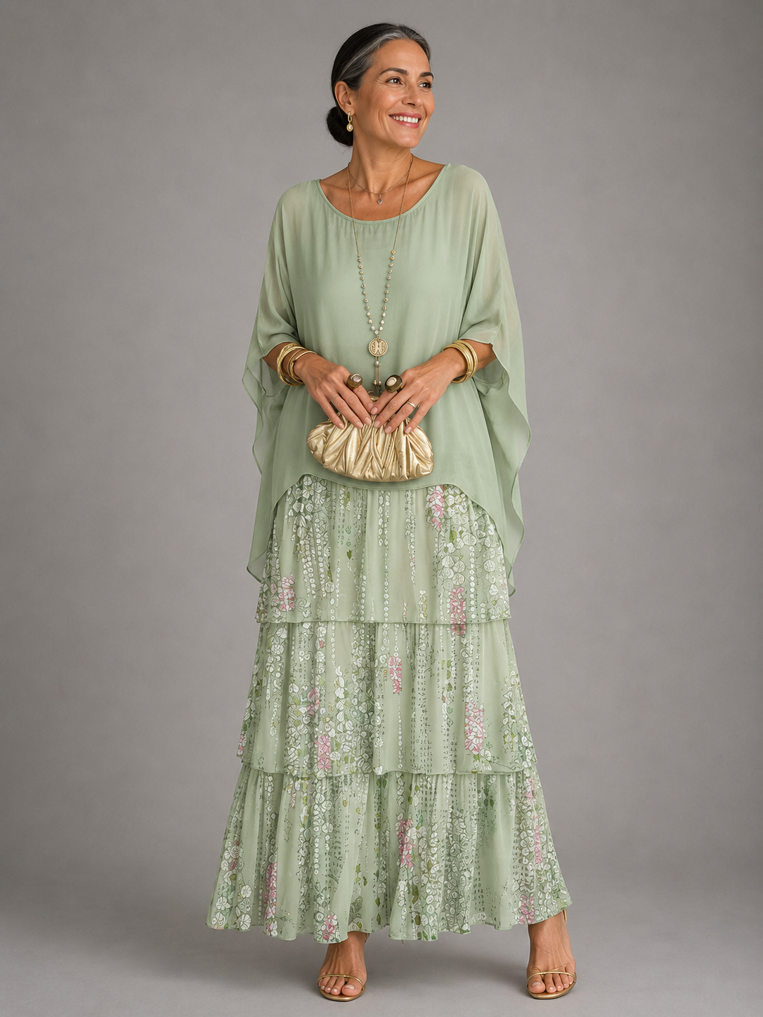 VESTIDO MAXI ELEGANTE Y FLUIDO