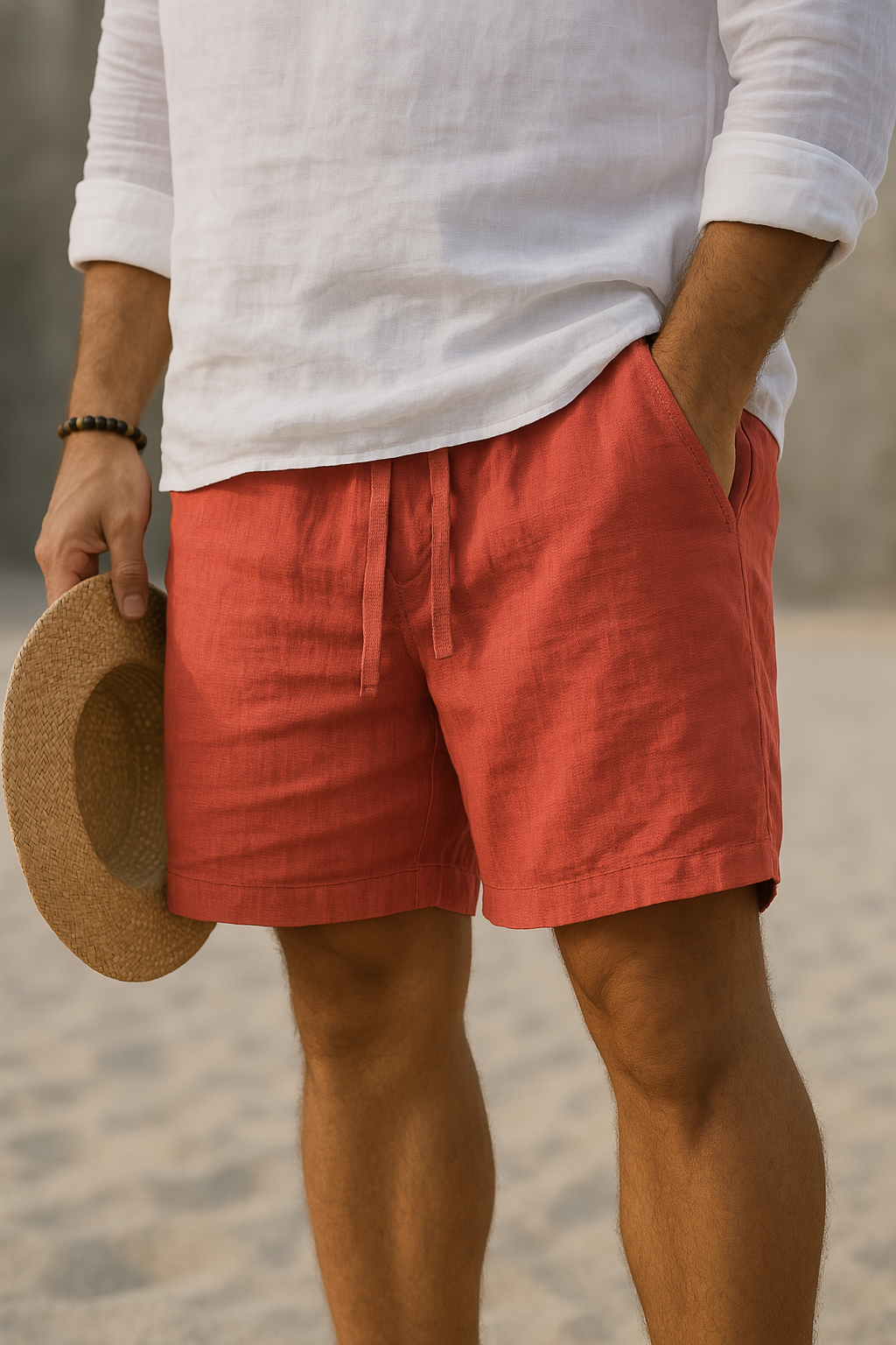 ARZEL | PANTALONES ELEGANTES DE LINO CON CINTURA ELASTICA