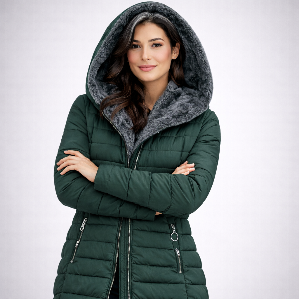 ABRIGO PUFFER FORRADO EN FORRO POLAR