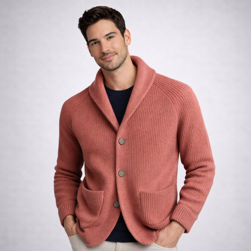 CARDIGAN DE LANA ACANELADA