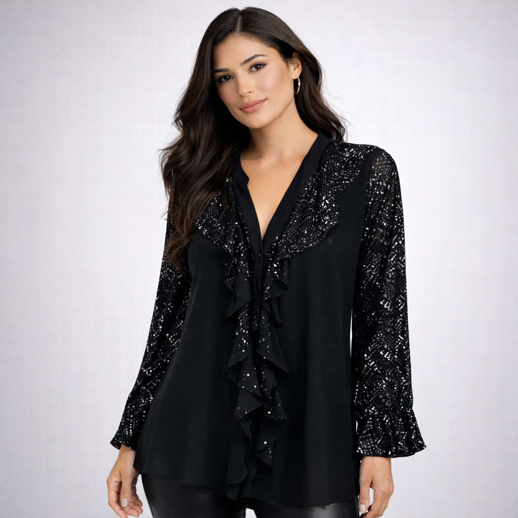 BLUSA CON VOLANTES