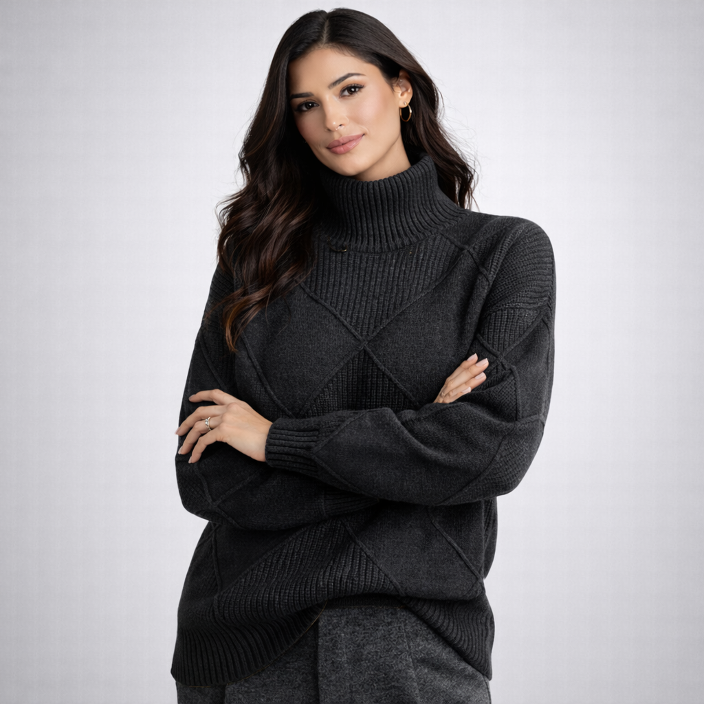 JERSEY DE CUELLO ALTO GEOMETRICO