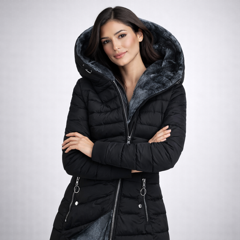 CHAQUETA DE PLUMÓN CON CAPUCHA